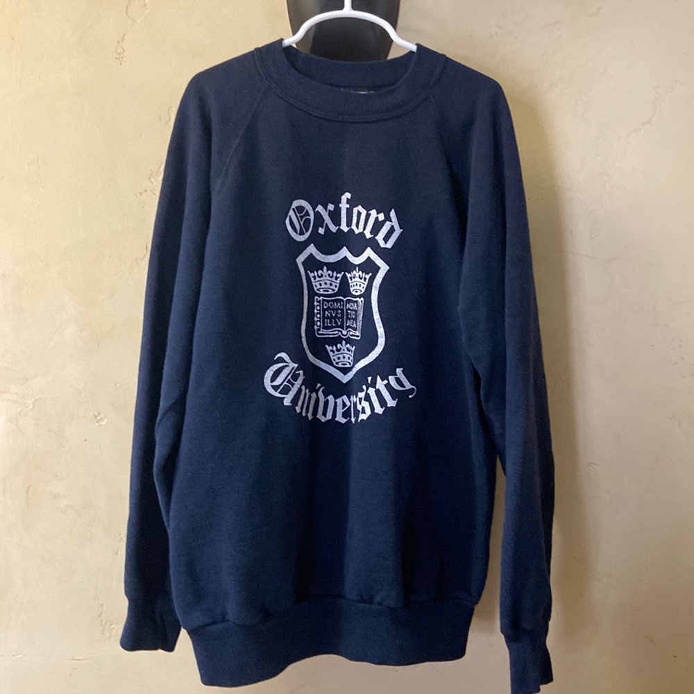 Sz S Vintage Crewneck Sweatshirt Navy “Oxford University”